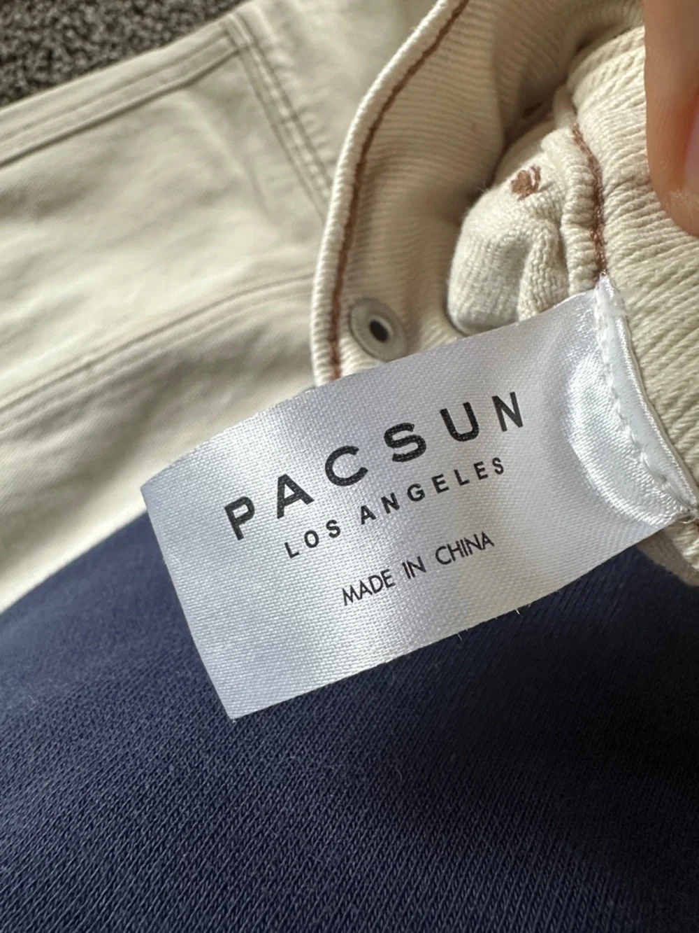 PacSun Women's Straight Leg Cargo Pants in Off-White Light Tan Size Small - Picture 6 of 11